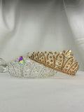 Royal Crystal Queen Tiara – Gold & Silver Rhinestone Crown