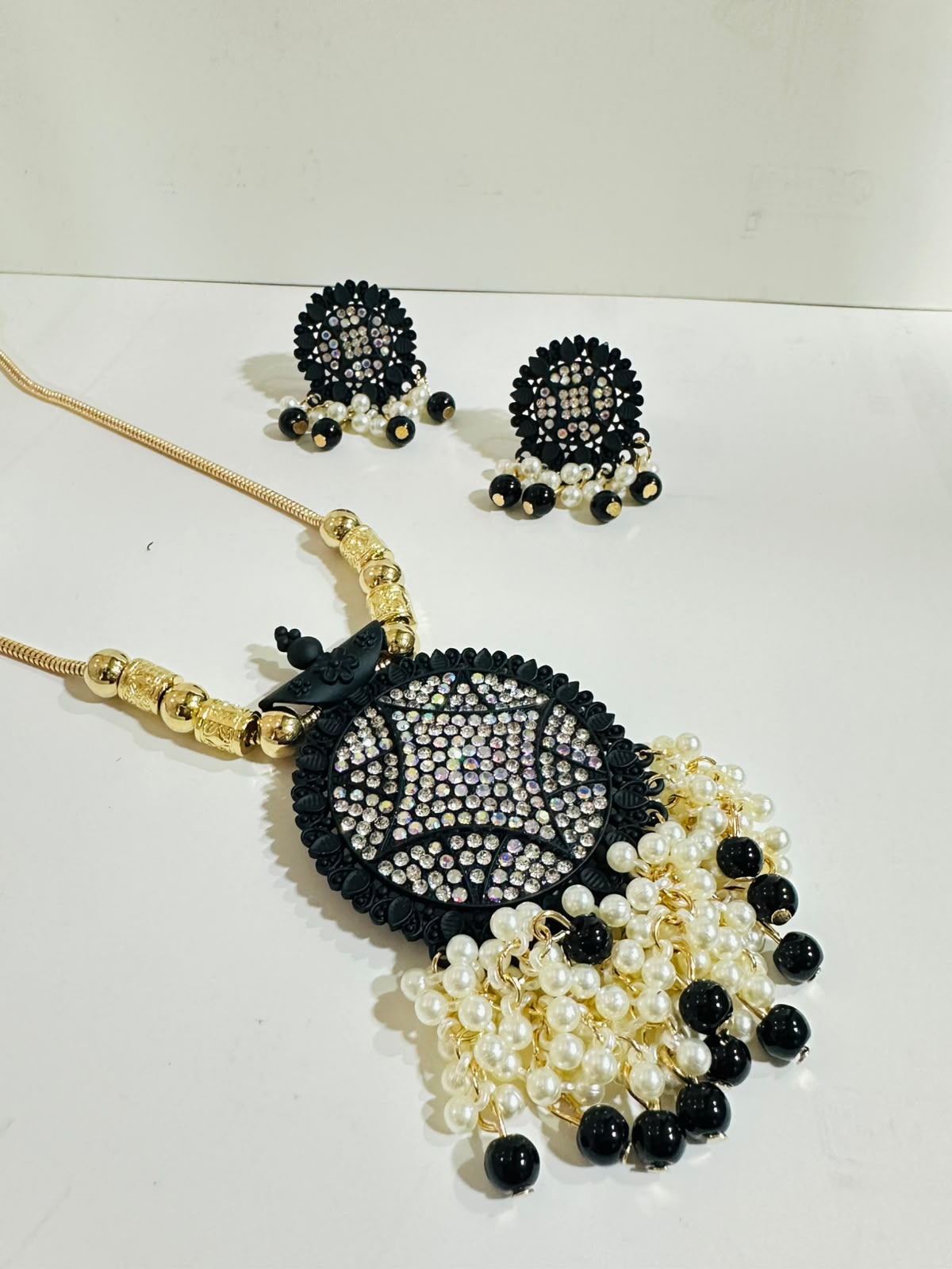 Crystal Pearl Jewelry Set For Women
