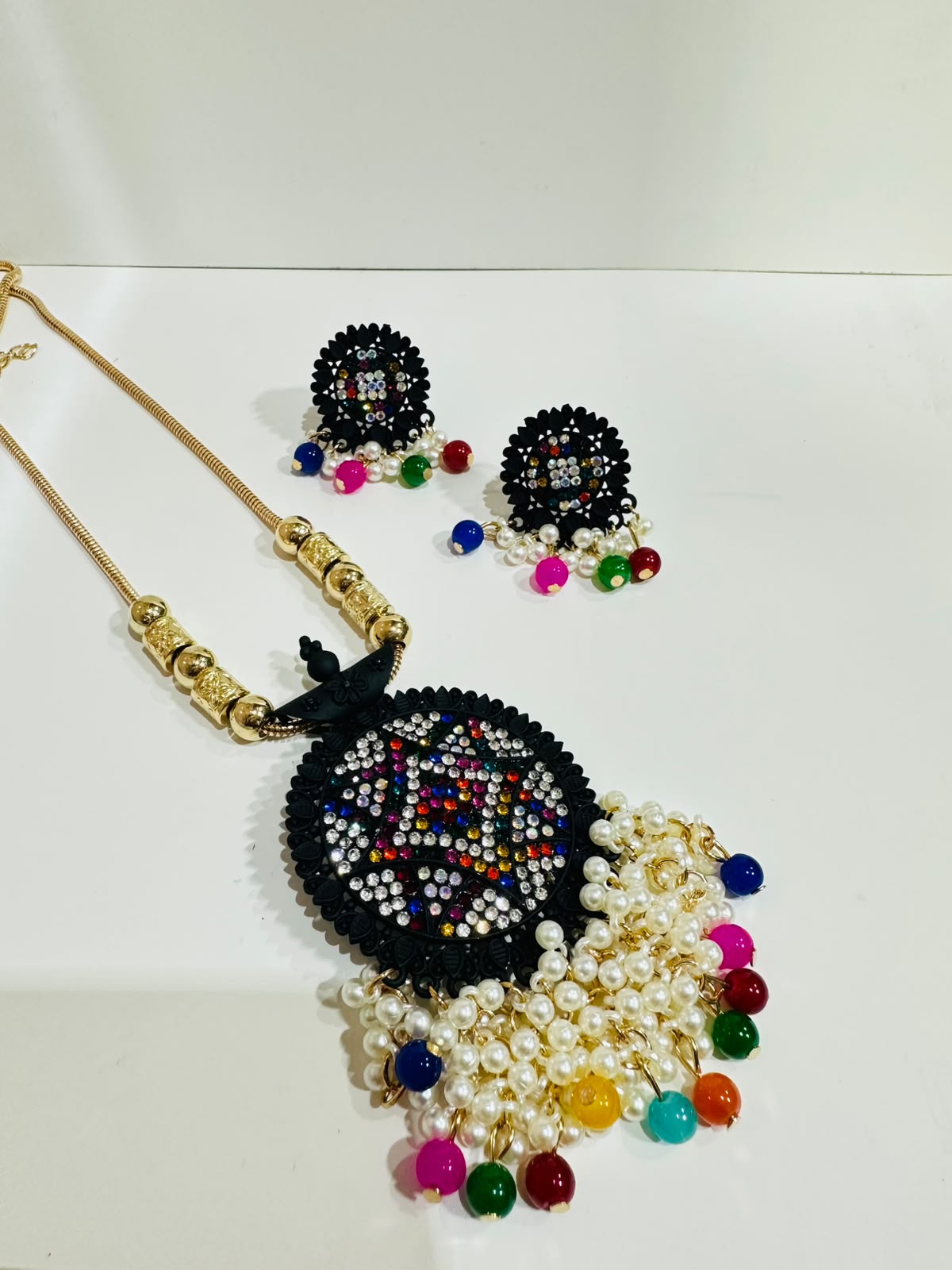 Crystal Pearl Jewelry Set For Women