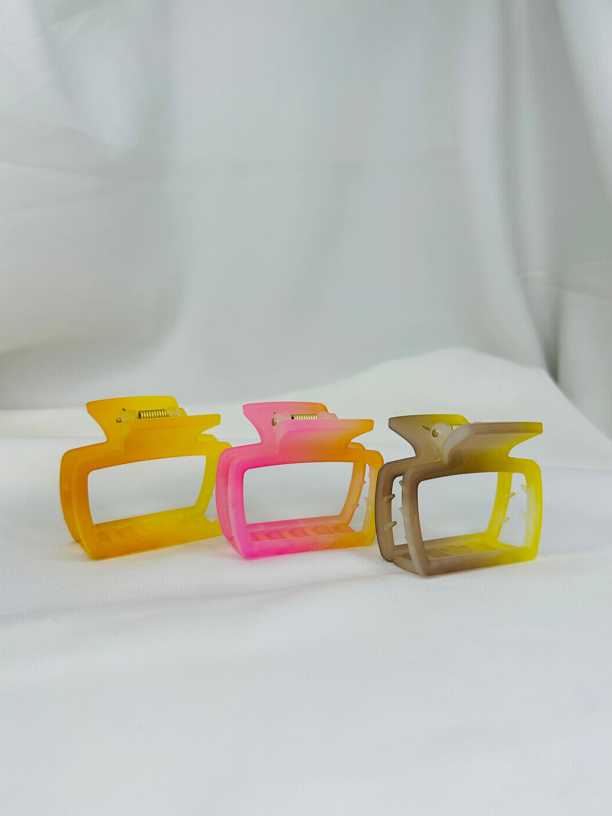 Rainbow Square Hair Clips