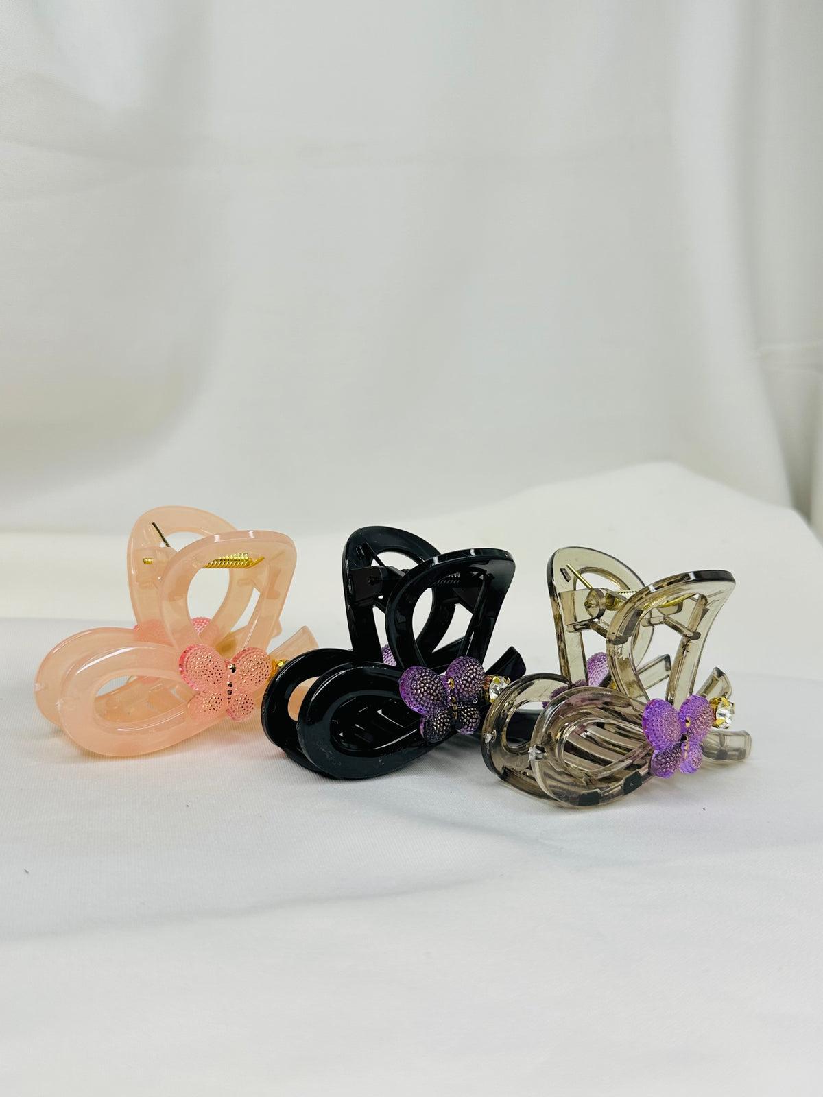 Elegant Bow Flower Hair Claw Clip