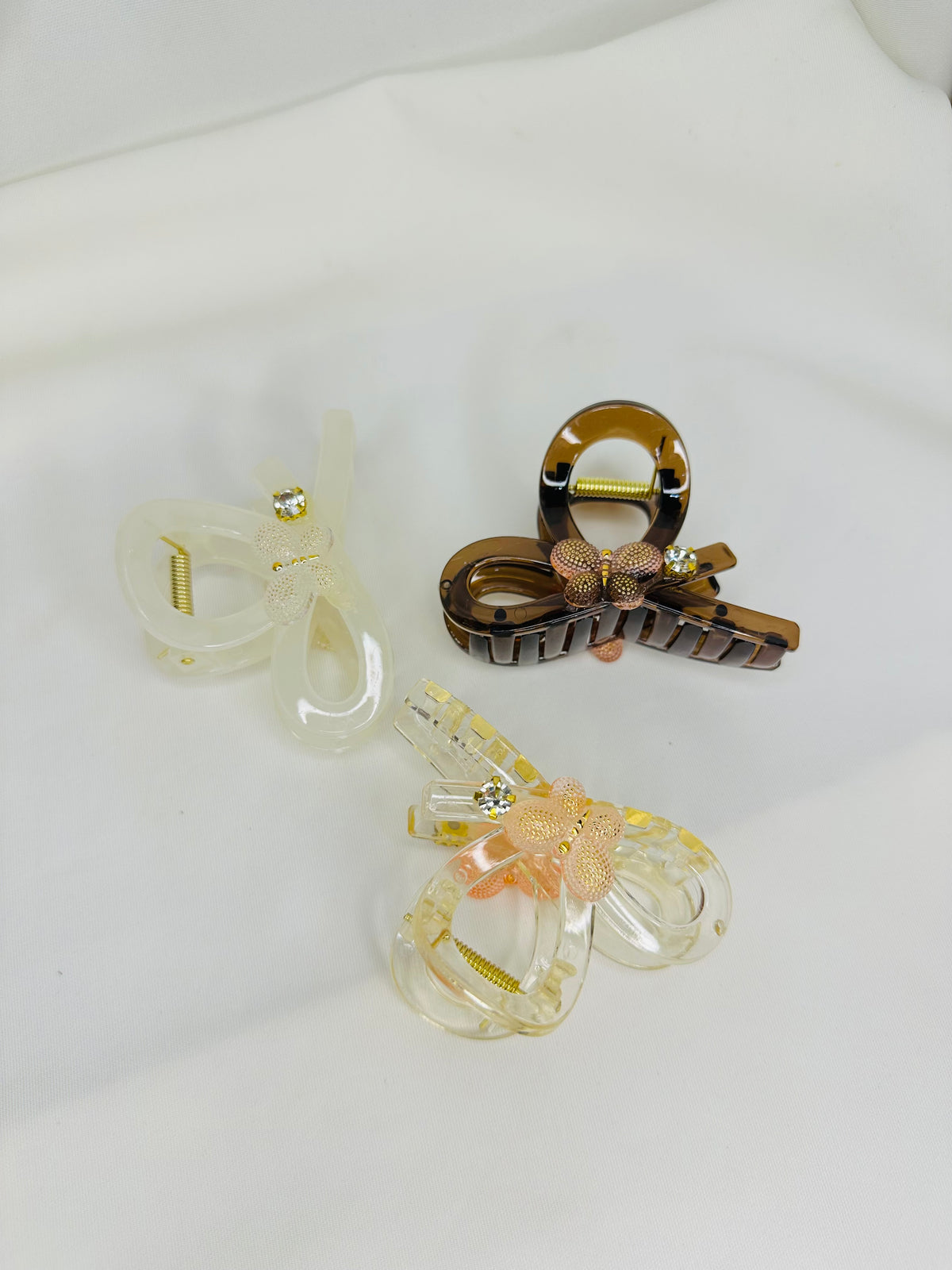 Elegant Bow Flower Hair Claw Clip