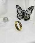 Luxe Criss-Cross Gold Plated Stainless Steel Bangle for Women | Crystal Designer Bracelet