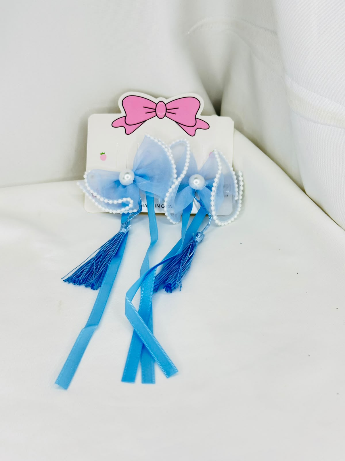 Pearl Bow Hair Clip Set – Romantic Floral Ribbon Hair Accessories