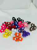 Colorful Pearl Flower Earrings – Multicolor Floral Statement Earrings