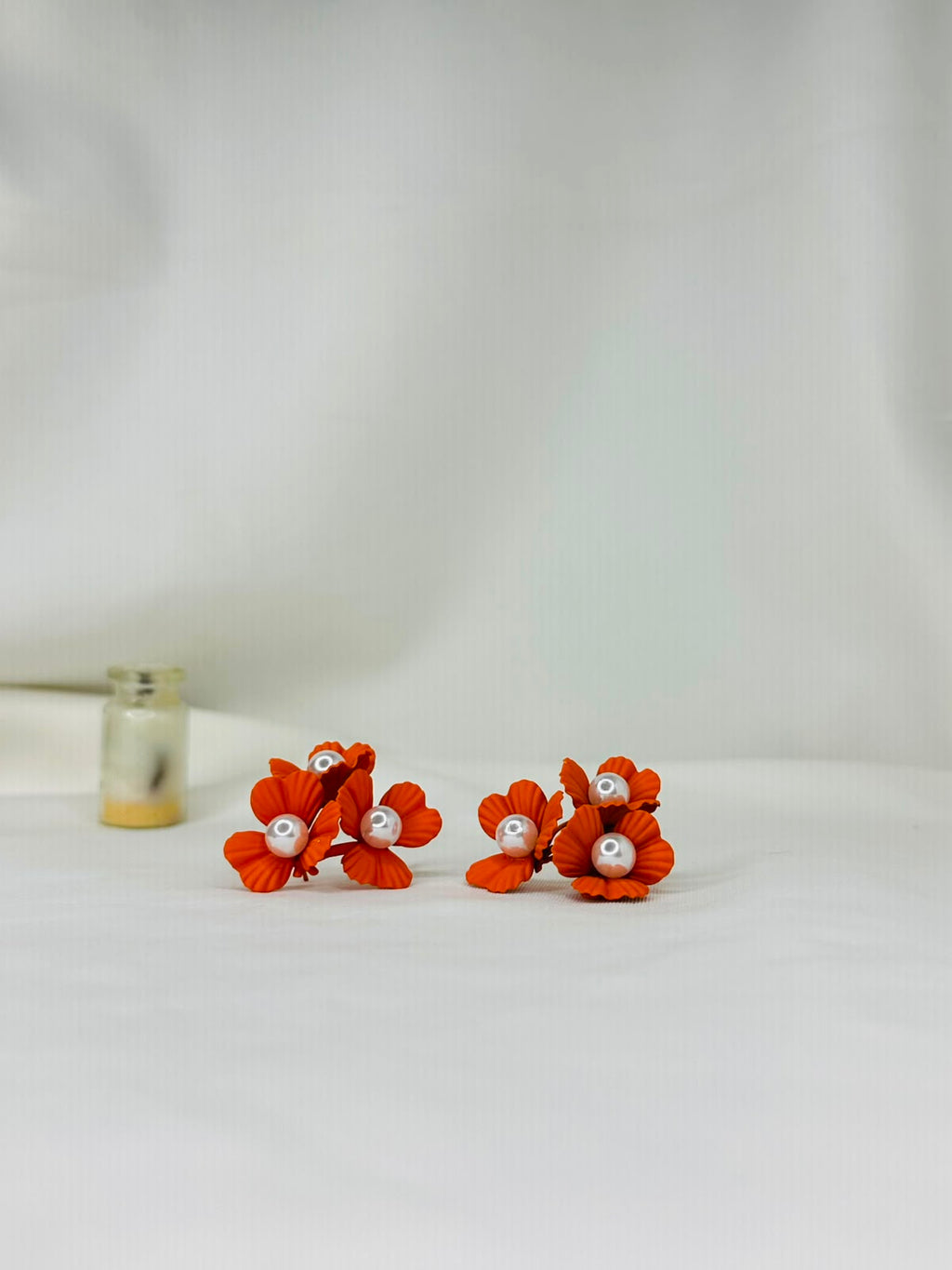 Colorful Pearl Flower Earrings – Multicolor Floral Statement Earrings