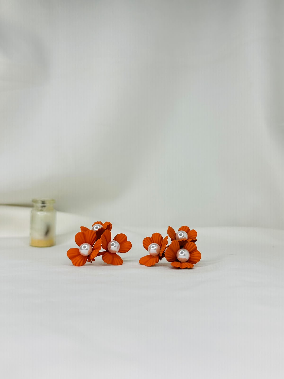 Colorful Pearl Flower Earrings – Multicolor Floral Statement Earrings