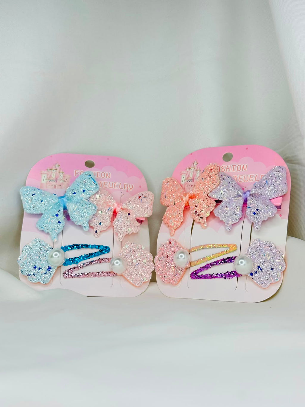 Elegant Satin Butterfly Bow Hair Clips – Floral Rhinestone Hair Accessories