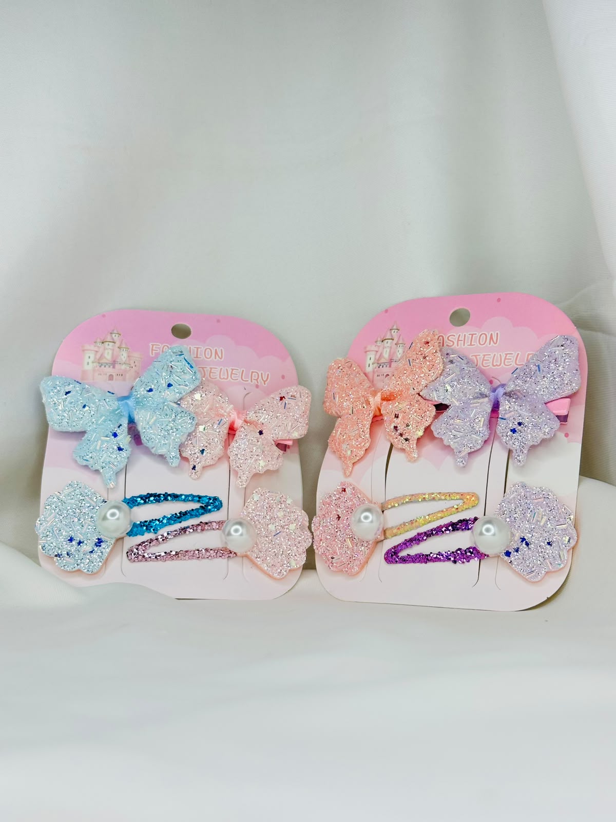 Elegant Satin Butterfly Bow Hair Clips – Floral Rhinestone Hair Accessories
