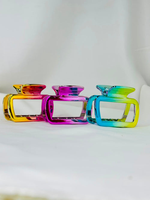 Colorful Metallic Mini Claw Hair Clips – Set of Trendy Hair Clutches