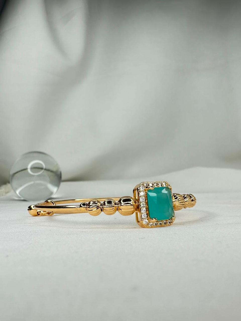 Golden Square Gemstone Bangles