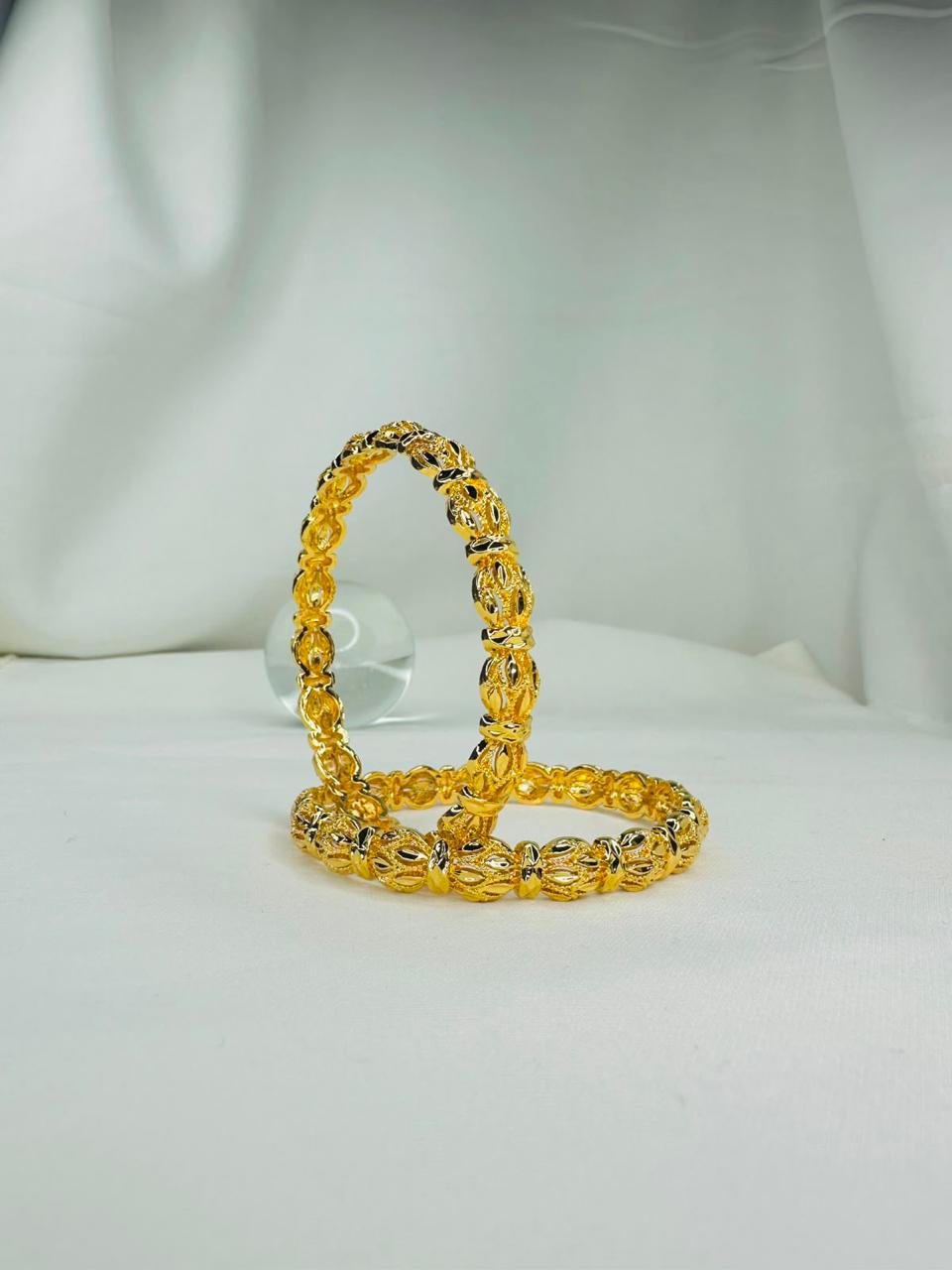 Elegant Fancy Golden Kara Bangles.