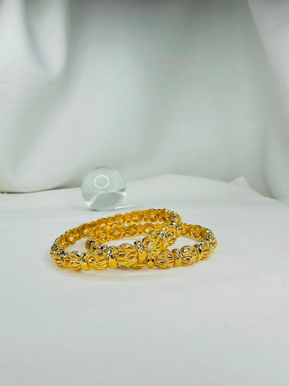 Elegant Fancy Golden Kara Bangles.