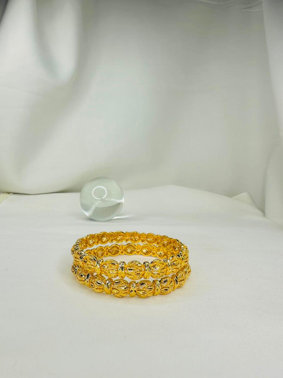 Elegant Fancy Golden Kara Bangles.