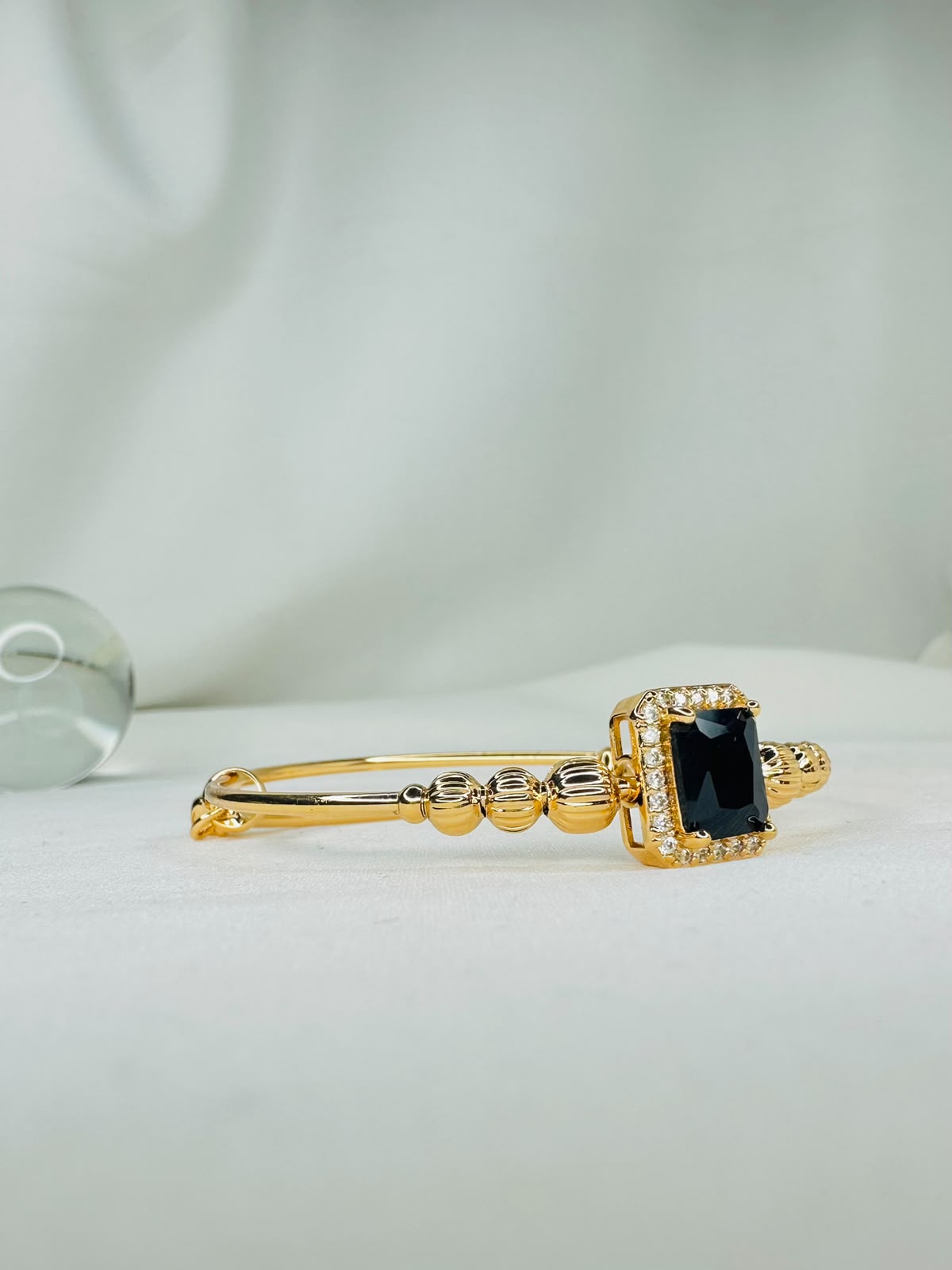 Golden Square Gemstone Bangles
