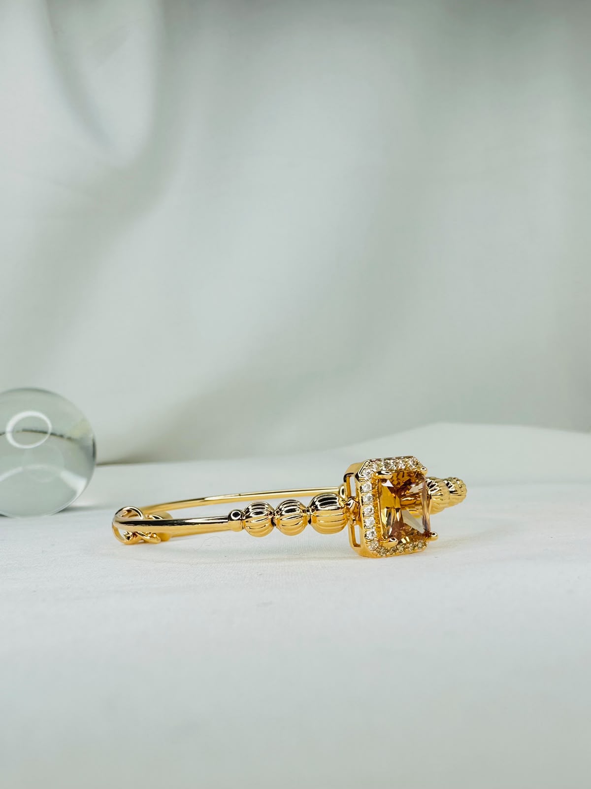 Golden Square Gemstone Bangles
